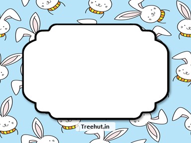 Bunny Free Printable Labels, 3x4 inch Name Tag