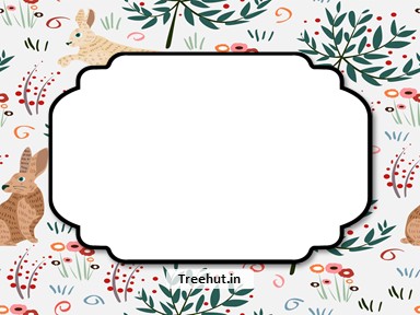Bunny Free Printable Labels, 3x4 inch Name Tag