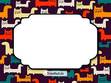 Cat Free Printable Labels, 3x4 inch Name Tag