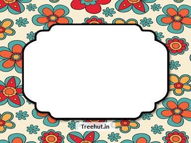Flowers Free Printable Labels, 3x4 inch Name Tag