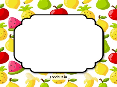 Fruits Free Printable Labels, 3x4 inch Name Tag