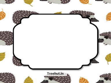 Hedgehog Free Printable Labels, 3x4 inch Name Tag