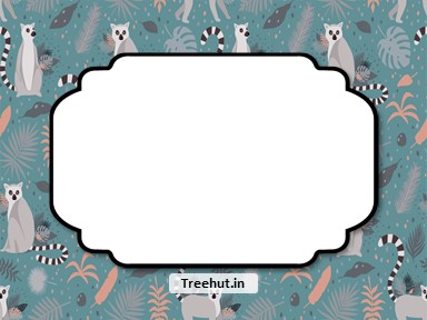 Lemur Free Printable Labels, 3x4 inch Name Tag