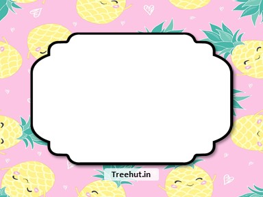 Pineapple Free Printable Labels, 3x4 inch Name Tag