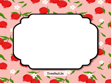 Pomegranate Free Printable Labels, 3x4 inch Name Tag