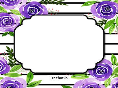 Roses Free Printable Labels, 3x4 inch Name Tag