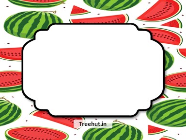 Watermelon Free Printable Labels, 3x4 inch Name Tag