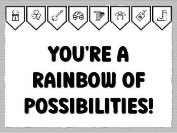 YOU'RE A RAINBOW OF POSSIBILITIES! St. Patrick's Day Bulletin Board Kit, Ready