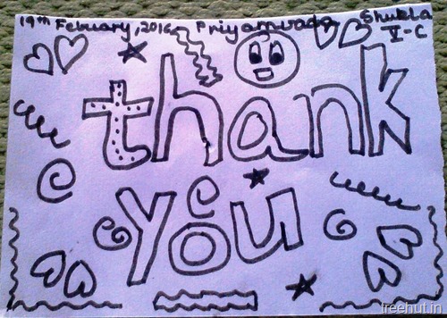 thank you notes by kids art