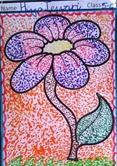 dot-art-flower by Hiya Tewari lucknow india