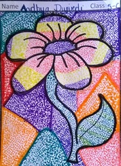 dot-art-flower by aadhya dwivedi