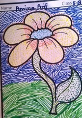 dot-art-flower by amina arif