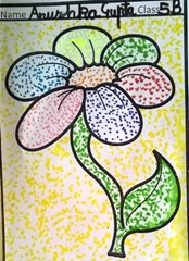 dot-art-flower by anusha gupta