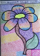 dot-art-flower by anushka singhal
