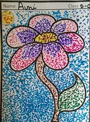 dot-art-flower by avni