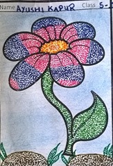dot-art-flower by ayushi kapur