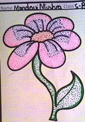 dot-art-flower by child Mandavi Mishra LMGC Lucknow