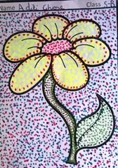 dot-art-flower by child aditi ghose