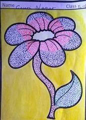 dot-art-flower by gauri nagar lmgc lko