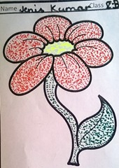 dot-art-flower by jenis kumar lucknow