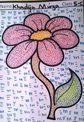 dot-art-flower by khadija mirza