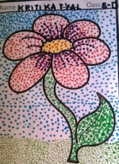 dot-art-flower by kriti katyal lucknow