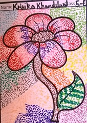 dot-art-flower by kritika khandelwal