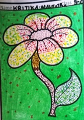dot-art-flower by kritika malhotra