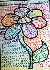 dot-art-flower by lavanya singh