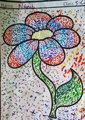 dot-art-flower by nainvi lmgc lko