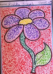 dot-art-flower by rishika singh