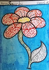 dot-art-flower by sanchi lmgc lko