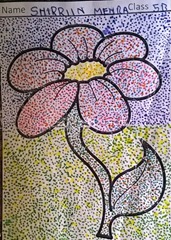 dot-art-flower by shirriin mehra lmgc lucknow
