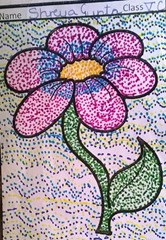 dot-art-flower by shreya gupta