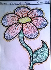 dot-art-flower by tanusri das lmgc lucknow