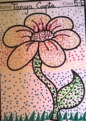 dot-art-flower by tanya gupta