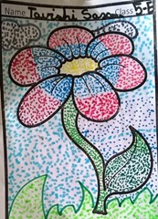 dot-art-flower by tavishi saxena