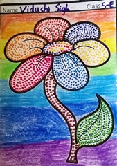 dot-art-flower by vidushi singh