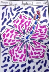 mosaic-art-flower shoeflower pink