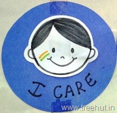 india-tri-color-badge for school boy kids craft idea