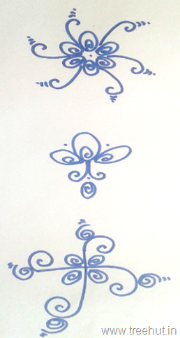 indian-rangoli-designs swastika pattern