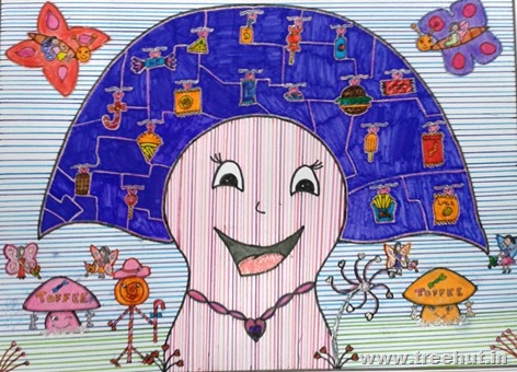 Mushrooms Child art by Ekta Singh Study Hall Lucknow India