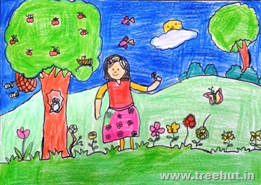 Save girl child art by kashish yadav study hall school lucknow india