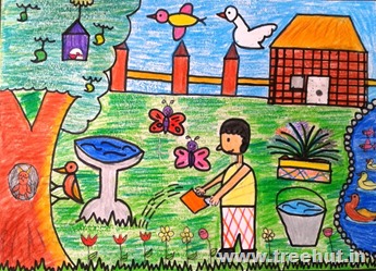 Child art by Anjaneya Garg Lucknow India Study Hall school