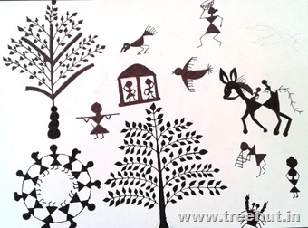 Warli art by Bhanu Srivastava Lucknow India