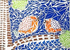 Mosaic art by child Bhanu Srivastava