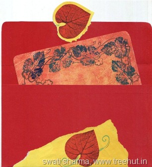 Mail art envelope with insert