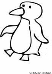 Baby penguin coloring page