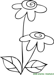 Flower unique coloring page