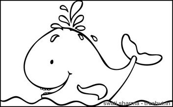 Save whale coloring page